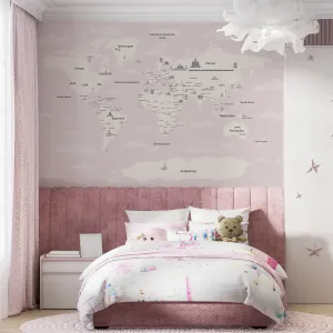 Фотообои на заказ по индивидуальному размеру Citydecor Детская (карта мира) 498