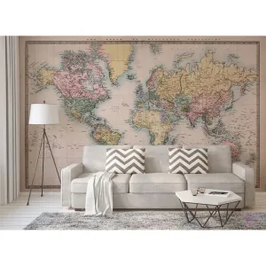 Фотообои на заказ по индивидуальному размеру Citydecor Карта мира 10