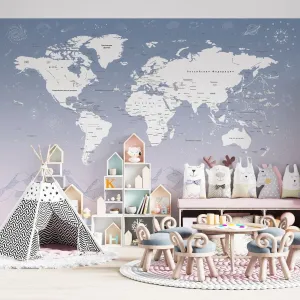 Фотообои на заказ по индивидуальному размеру Citydecor Карта мира 26