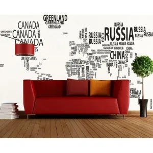 Фотообои на заказ по индивидуальному размеру Citydecor Карта мира модерн