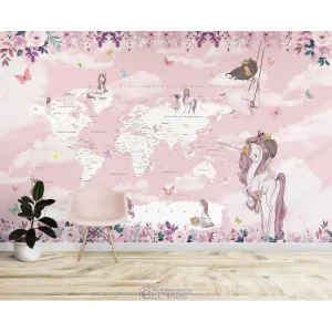 Дизайнерские фотообои по индивидуальному размеру Citydecor Princess (карта мира) 14