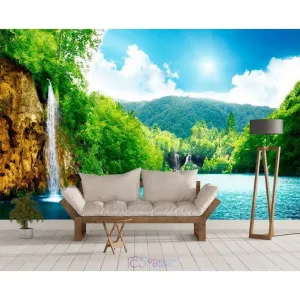 Фотообои на заказ по индивидуальному размеру Citydecor Тропический водопад