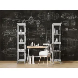 Дизайнерские фотообои по индивидуальному размеру Citydecor Technic (самолет) 17