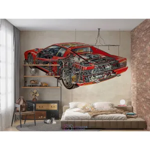 Дизайнерские фотообои по индивидуальному размеру Citydecor Technic (Ferrari Testarossa) 32