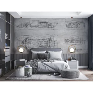 Дизайнерские фотообои по индивидуальному размеру Citydecor Technic (Porsche 917) 4