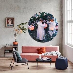 Картина-мегаборд круглая Citydecor Джон Сингер Сарджент, Китайские фонарики