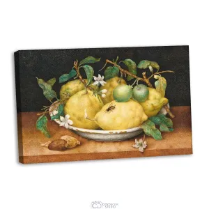 Модульная картина Citydecor &quot;Натюрморт с тарелкой лимонов&quot;, Гарцони Джованна. Репродукция, арт. 1.312 (1 модуль) 60x90 см
