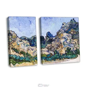 Модульная картина Citydecor &quot;Горы в Сен-Реми&quot;, Винсент ван Гог. Репродукция, арт. 12.56 (2 модуль) 70x100 см