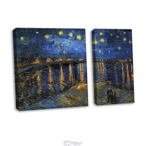 Модульная картина Citydecor &quot;Звездная ночь над Роной&quot;, Винсент ван Гог. Репродукция, арт. 12.57 (2 модуль) 70x100 см