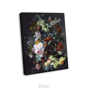 Модульная картина Citydecor &quot;Натюрморт с цветами и фруктами&quot;, Ян ван Хейсум. Репродукция, арт. 19.47 (1 модуль) 60x80 см