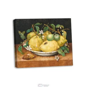Модульная картина Citydecor &quot;Натюрморт с тарелкой лимонов&quot;, Гарцони Джованна. Репродукция, арт. 2.244 (1 модуль) 60x70 см