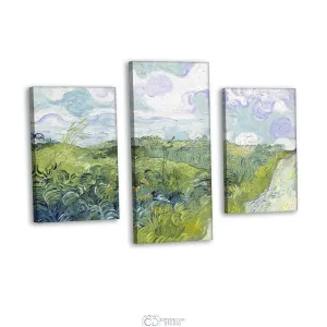 Модульная картина Citydecor &quot;Зеленые пшеничные поля&quot;, Винсент ван Гог. Репродукция, арт. 5.56 (3 модуль) 70x96 см
