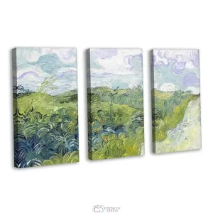 Модульная картина Citydecor &quot;Зеленые пшеничные поля&quot;, Винсент ван Гог. Репродукция, арт. 7.210 (3 модуль) 75x117 см