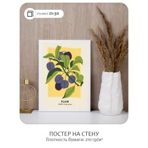 Постер Citydecor Фрукты арт. 8 (1 постер 21x30 см без рамы)