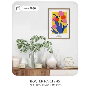 Постер Citydecor Tulip (1 постер 21x30 см без рамы)