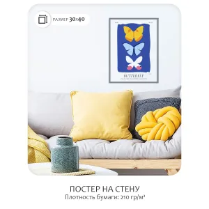 Постер Citydecor Butterfly (1 постер 30x40 см без рамы)