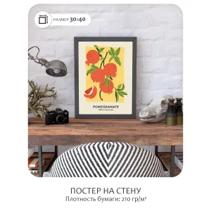 Постер Citydecor Фрукты арт. 2 (1 постер 30x40 см без рамы)