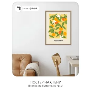 Постер Citydecor Фрукты арт. 6 (1 постер 30x40 см без рамы)