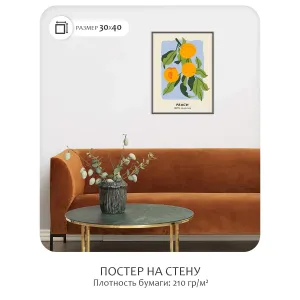 Постер Citydecor Фрукты арт. 7 (1 постер 30x40 см без рамы)