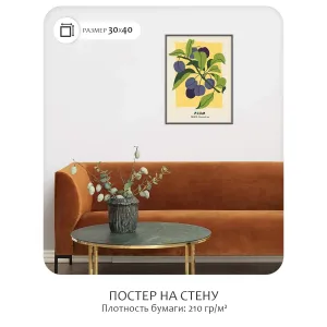 Постер Citydecor Фрукты арт. 8 (1 постер 30x40 см без рамы)