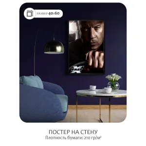 Постер Citydecor Форсаж арт. 7 (1 постер 40x60 см без рамы)
