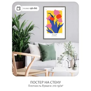 Постер Citydecor Tulip (1 постер 40x60 см без рамы)