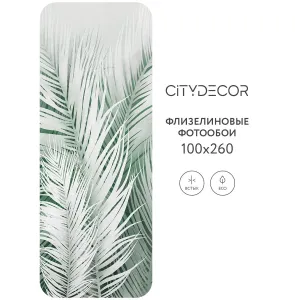 Фотообои рулонные Citydecor Пальмовые листья AIR 72 на флизелиновой основе 100x260 см