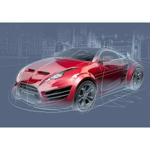 Фотообои рулонные Citydecor Автостиль на флизелиновой основе 200x140 см