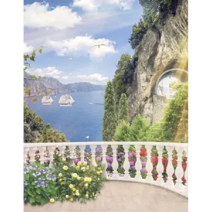 Фотообои рулонные Citydecor Фреска балкончик 3D на флизелиновой основе 200x254 см