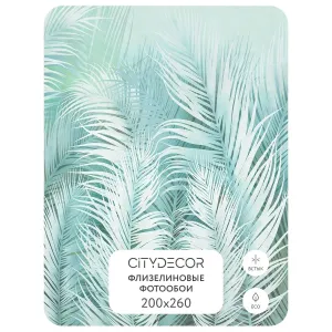 Фотообои рулонные Citydecor Пальмовые листья AIR 65 на флизелиновой основе 200x260 см