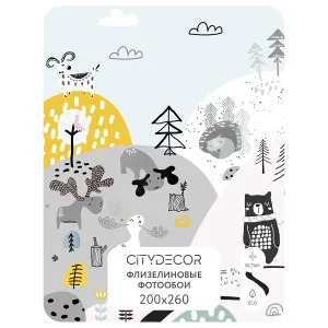 Фотообои рулонные Citydecor Детский сюжет на флизелиновой основе 200x260 см 