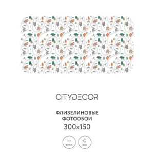 Фотообои рулонные Citydecor Детская 373 на флизелиновой основе 300x150 см