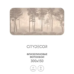 Дизайнерские фотообои рулонные Citydecor Таинственный лес 10 на флизелиновой основе 300x150 см
