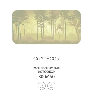 Дизайнерские фотообои рулонные Citydecor Таинственный лес 7 на флизелиновой основе 300x150 см