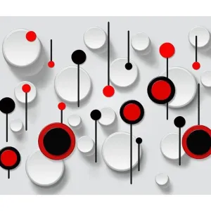 Фотообои рулонные Citydecor Абстракция с кругами на флизелиновой основе 300x254 см