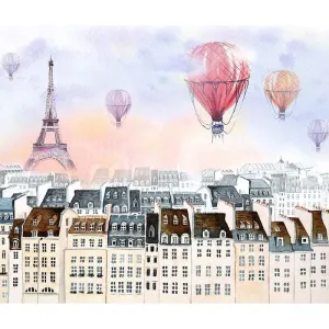 Фотообои рулонные Citydecor Акварельный Париж 2 на флизелиновой основе 300x254 см