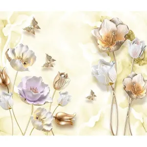 Фотообои рулонные Citydecor Цветочный декор 10 на флизелиновой основе 300x254 см
