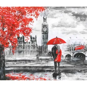 Фотообои рулонные Citydecor Лондон акварель 2 на флизелиновой основе 300x254 см