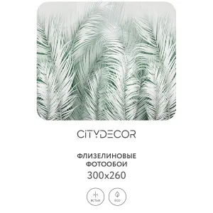 Фотообои рулонные Citydecor Пальмовые листья AIR 72 на флизелиновой основе 300x260 см