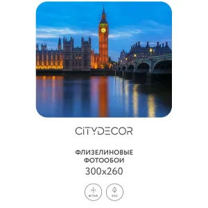Фотообои рулонные Citydecor Города и Архитектура 80 на флизелиновой основе 300x260 см