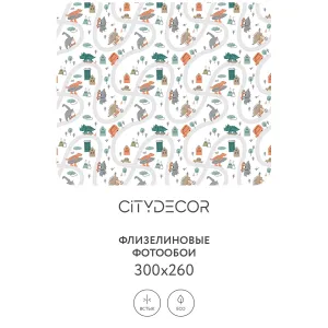 Фотообои рулонные Citydecor Детская 373 на флизелиновой основе 300x260 см