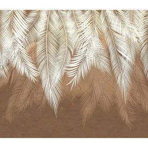 Фотообои рулонные Citydecor Пальмовые листья (коричневые гранж) на флизелиновой основе 300x260 см