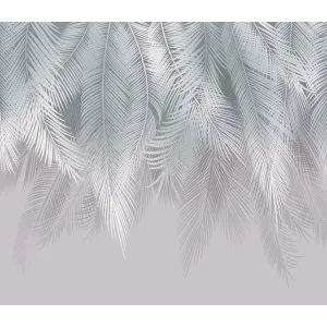 Фотообои рулонные Citydecor Пальмовые листья с оттенком (бирюза-серый) на флизелиновой основе 300x260 см