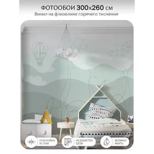 Фотообои рулонные Citydecor Perfect Lines Kids 5 на флизелиновой основе 300x260 см