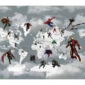 Дизайнерские фотообои рулонные Citydecor Superhero 1 на флизелиновой основе 300x260 см