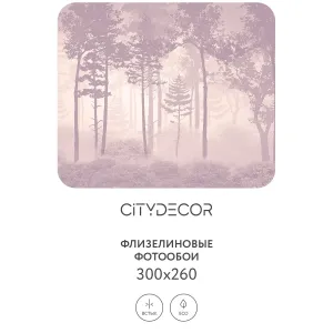 Дизайнерские фотообои рулонные Citydecor Таинственный лес 14 на флизелиновой основе 300x260 см