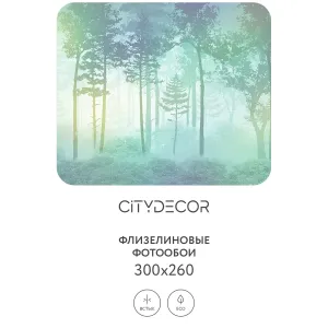 Дизайнерские фотообои рулонные Citydecor Таинственный лес 8 на флизелиновой основе 300x260 см