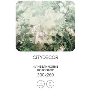 Фотообои рулонные Citydecor Знойные тропики 11 на флизелиновой основе 300x260 см