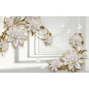 Фотообои рулонные Citydecor Цветочная абстракция 8 3D на флизелиновой основе 400x254 см