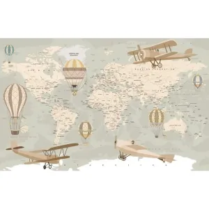 Фотообои рулонные Citydecor Карта мира на флизелиновой основе 400x254 см